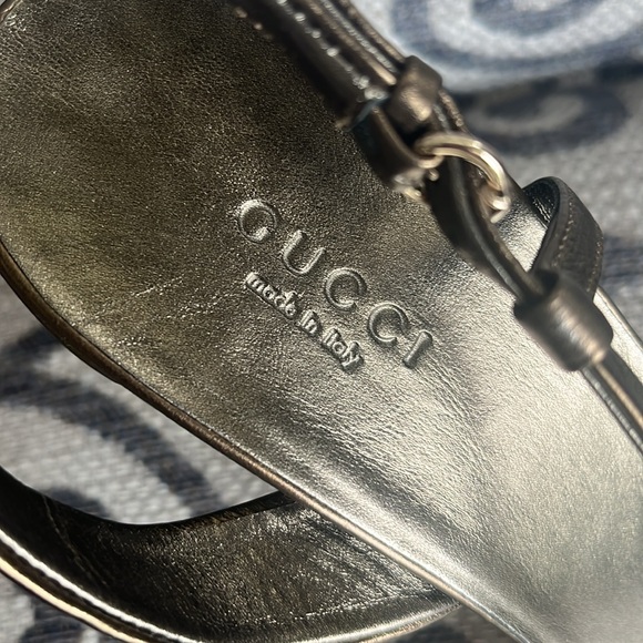 Celebrity owned Gucci Heels Pelle S Cuoio Darwin Metal shoes 10 Bronze - Picture 5 of 8